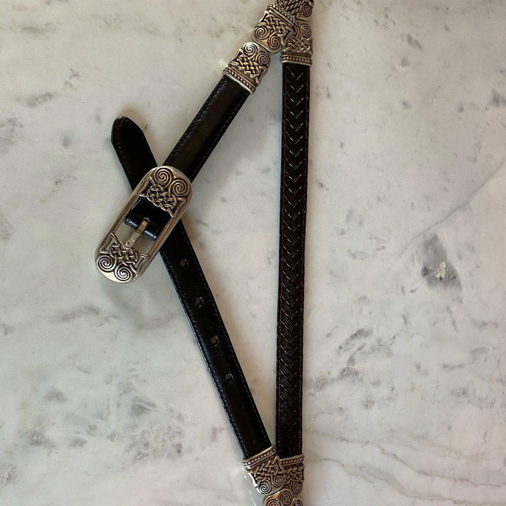 Brighton Black Leather Belt